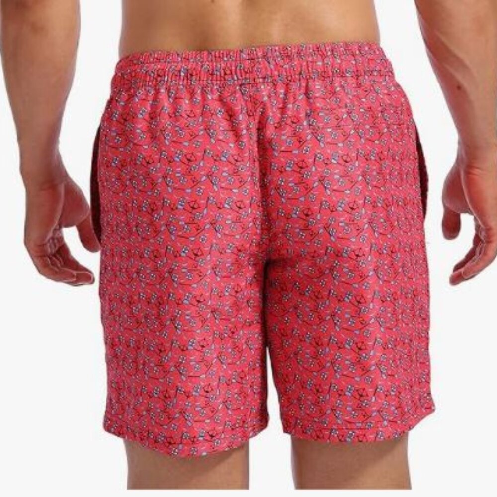 Biwisy Mens Swim Trunks Quick Dry with Mesh Lining Funny Beach Short NWT